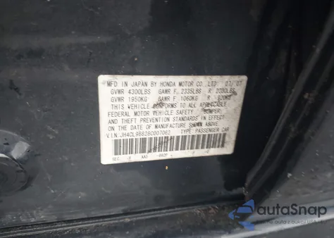 2008 Acura Tsx из США, поврежденный, VIN JH4CL96828C007062